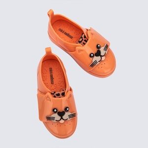 Mini Melissa Jelly Pop Safari Cat Shoes Orange Kids Size 11 US / 28-29 EU